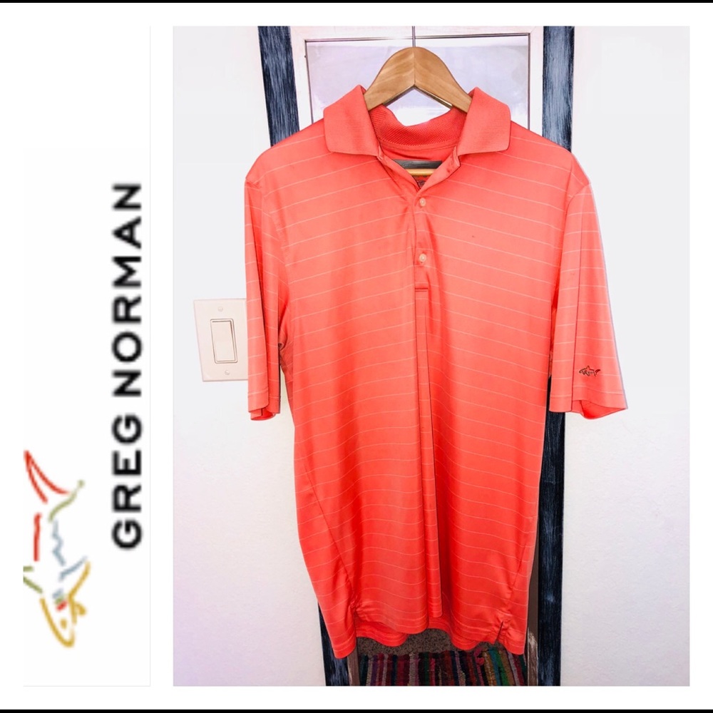 ⭐️Greg Norman golf polo salmon Great condition🏌️